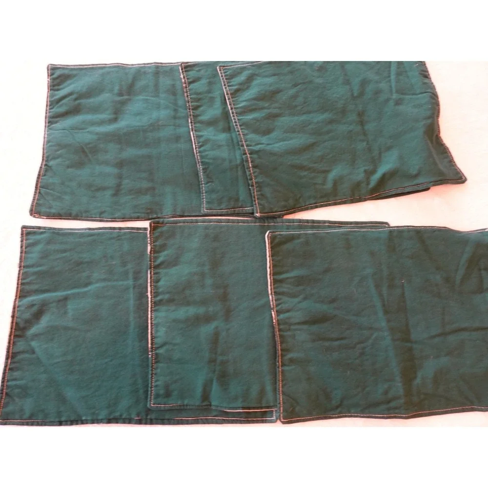 John Deere Set of 6 Placemats Americana Moline, IL‎ Tractor Green Handmade Vtg